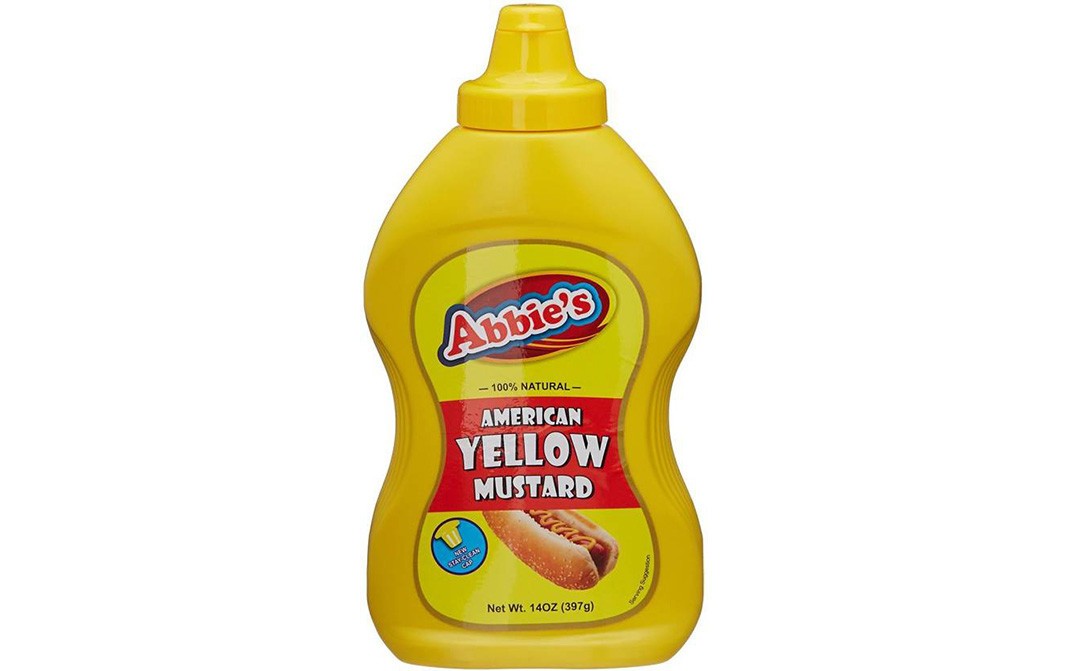 Abbie's American Yellow Mustard   Plastic Bottle  397 grams